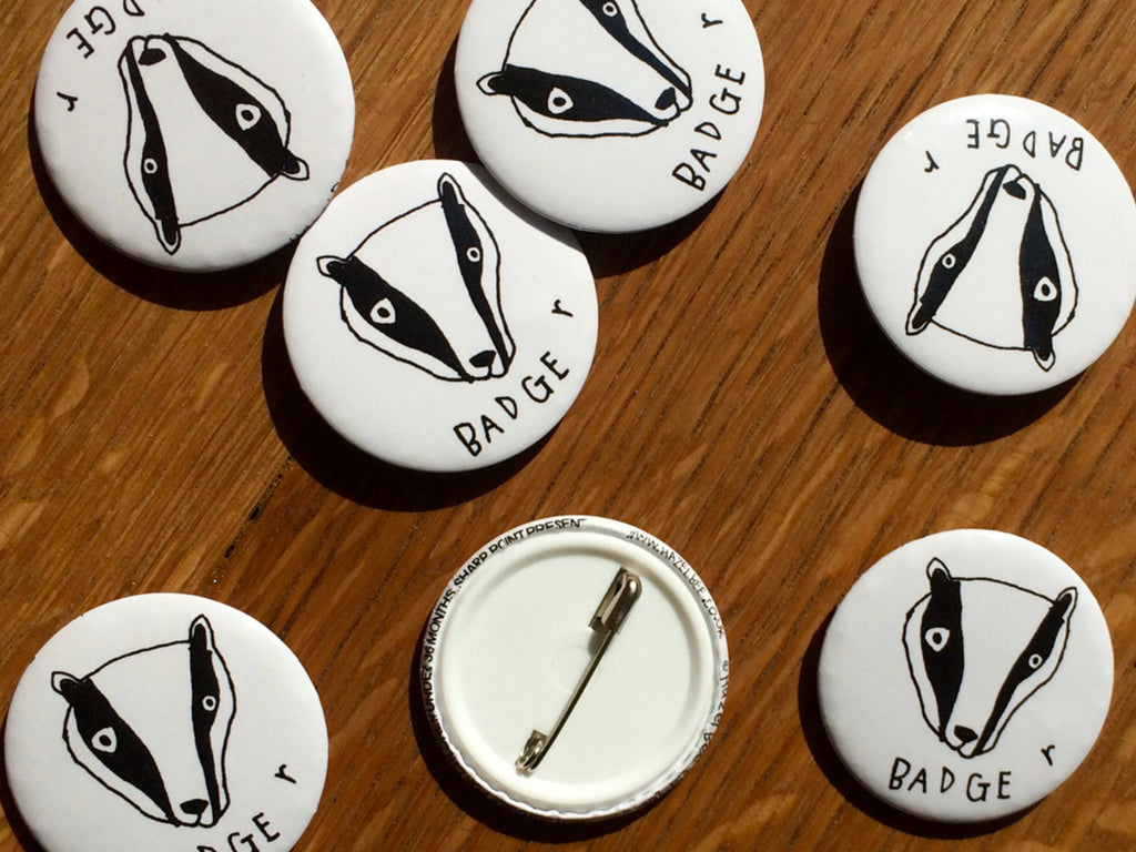 Badger Badge | British Wildlife Recycled Plastic Pin