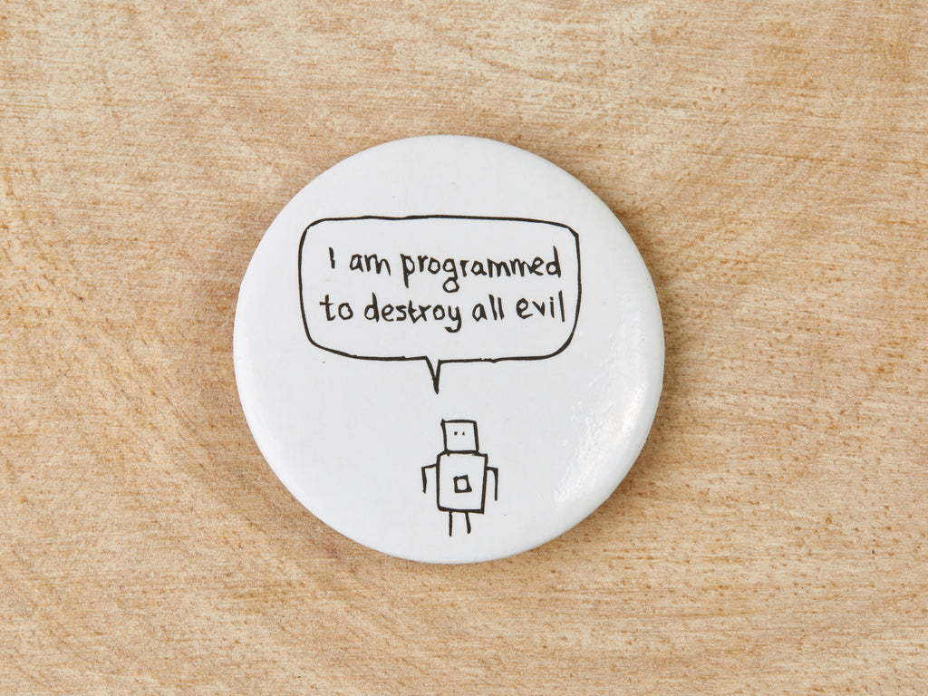 Robots Badge Set | Funny Badge Gift for Friend