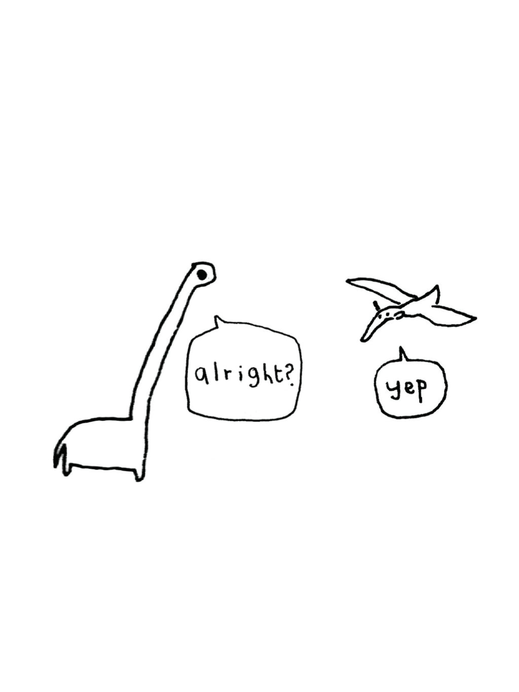 Dinosaurs Alright Yep Card