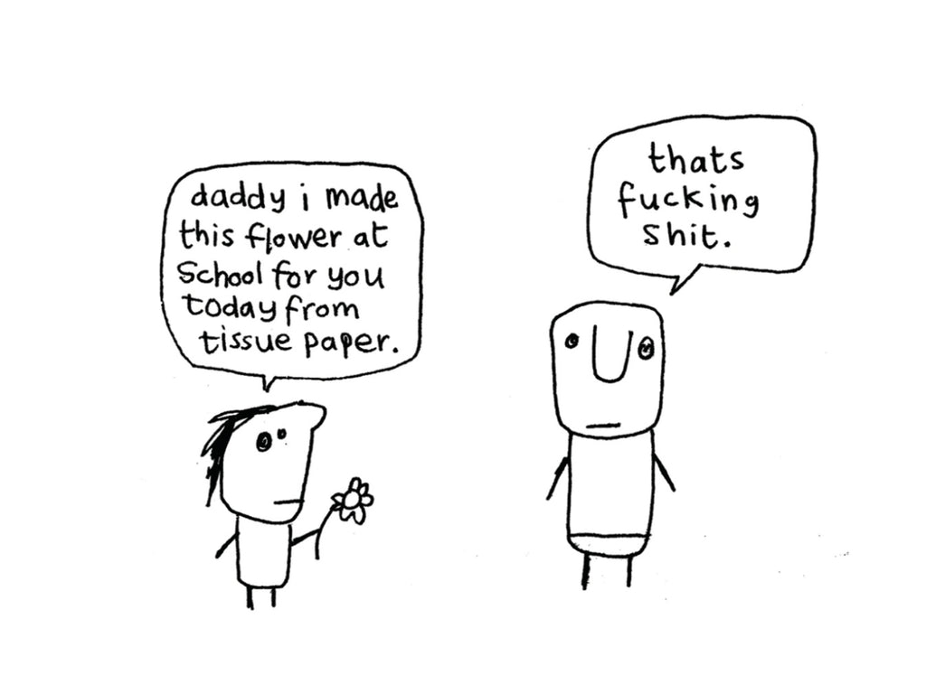 Daddy Tissue Paper Flower Card | Funny Greeting Card for Dad