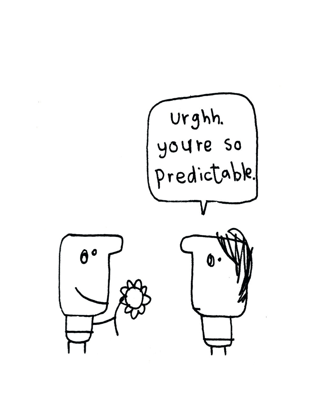 You're So Predictable Flower Card