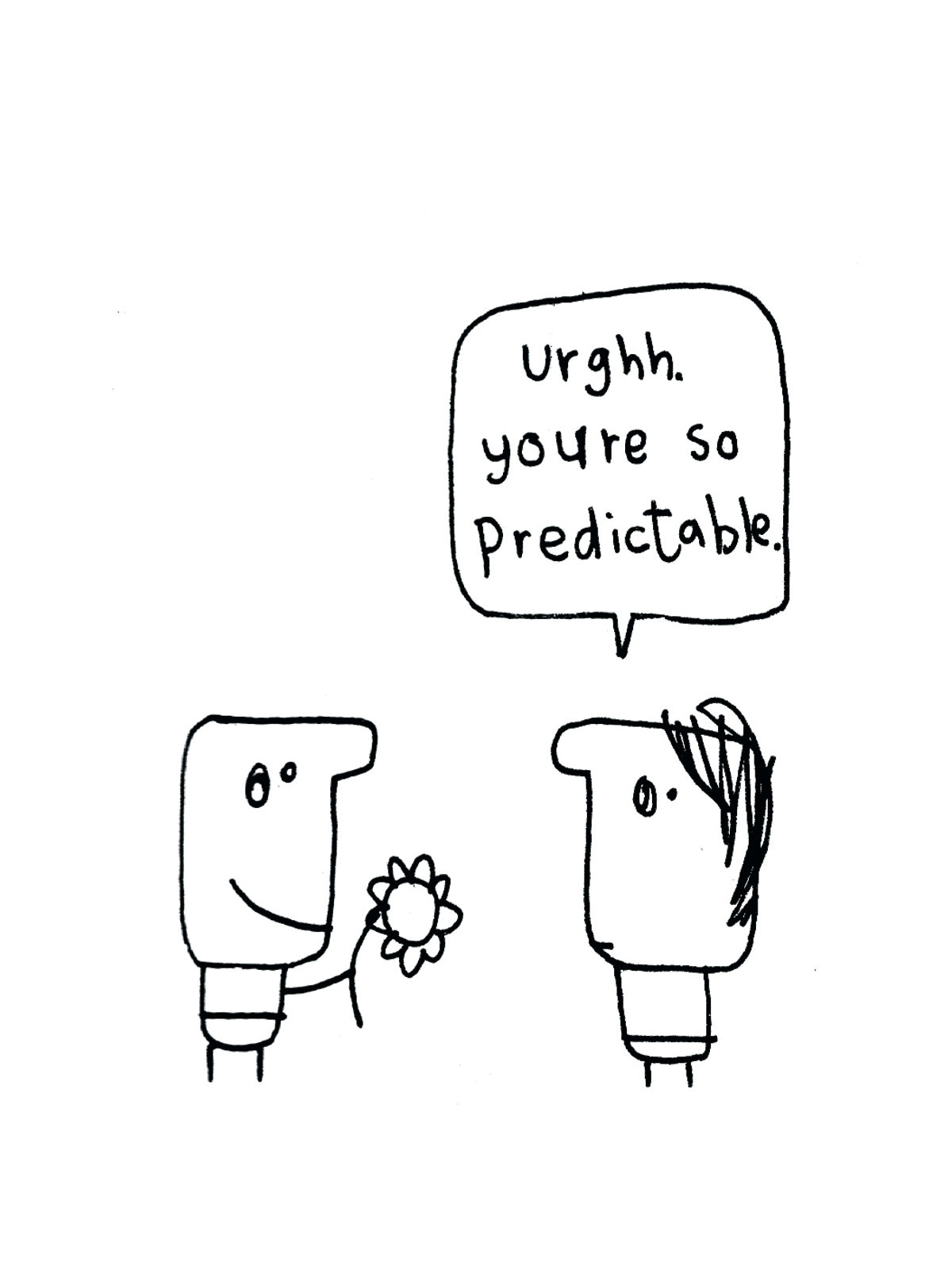 You're So Predictable Flower Card