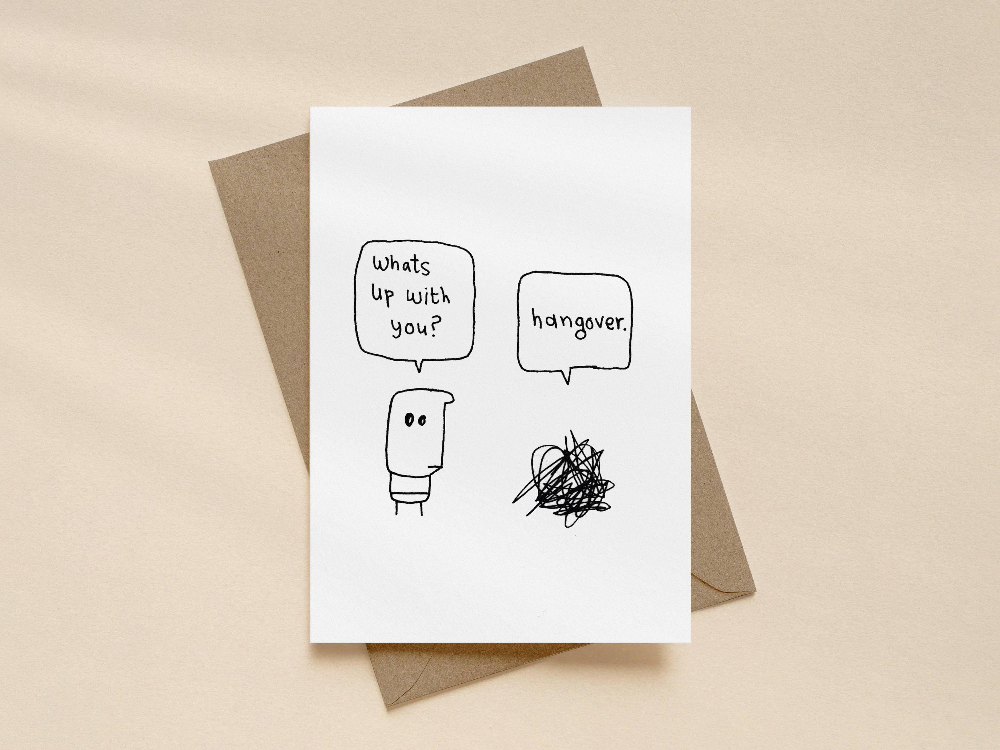 Hangover Card | Funny Birthday Card for Friends