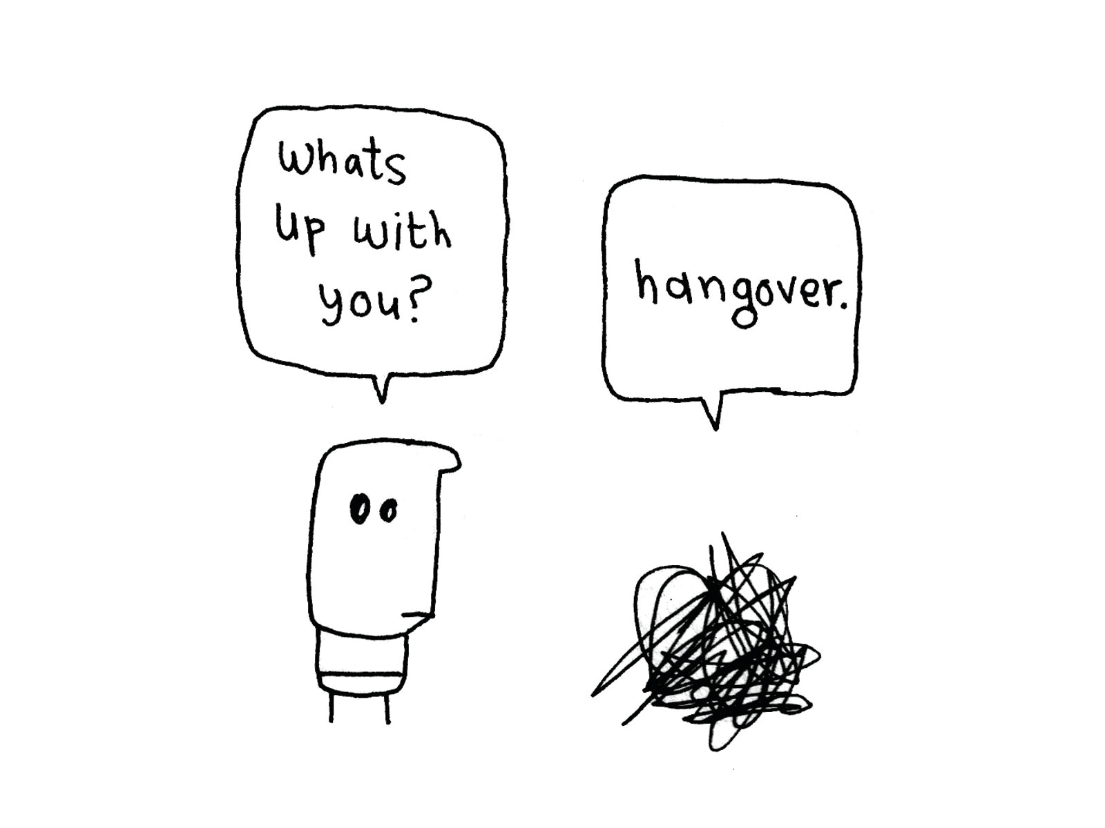 Hangover Scribble Card