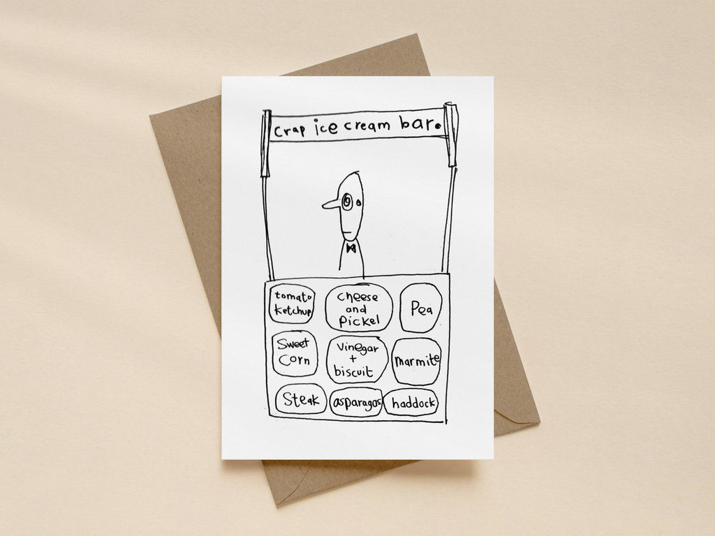Funny Ice Cream Card | Quirky Birthday Card for Friends