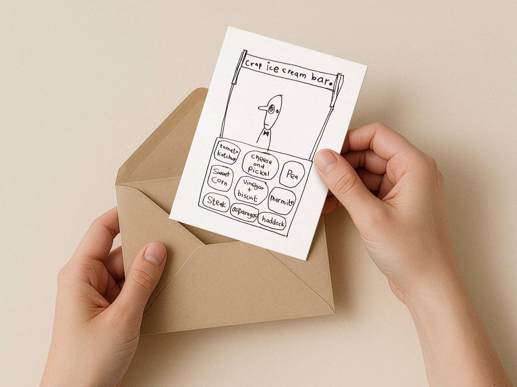 Funny Ice Cream Card | Quirky Birthday Card for Friends