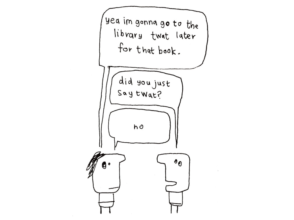 Library Twat Chat Card