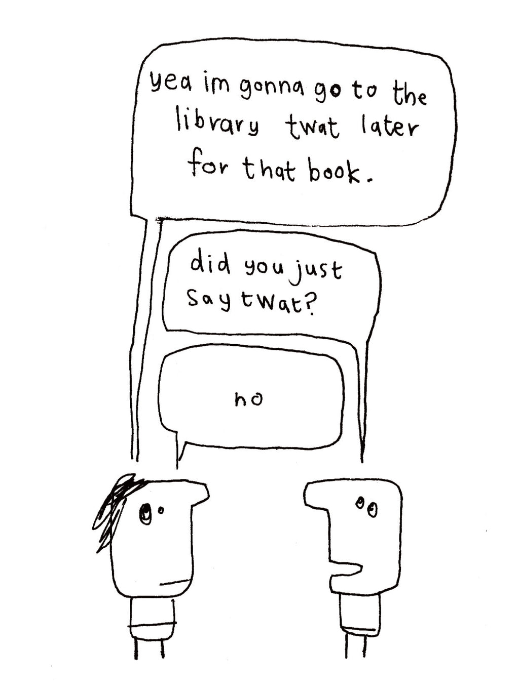 Library Twat Chat Card