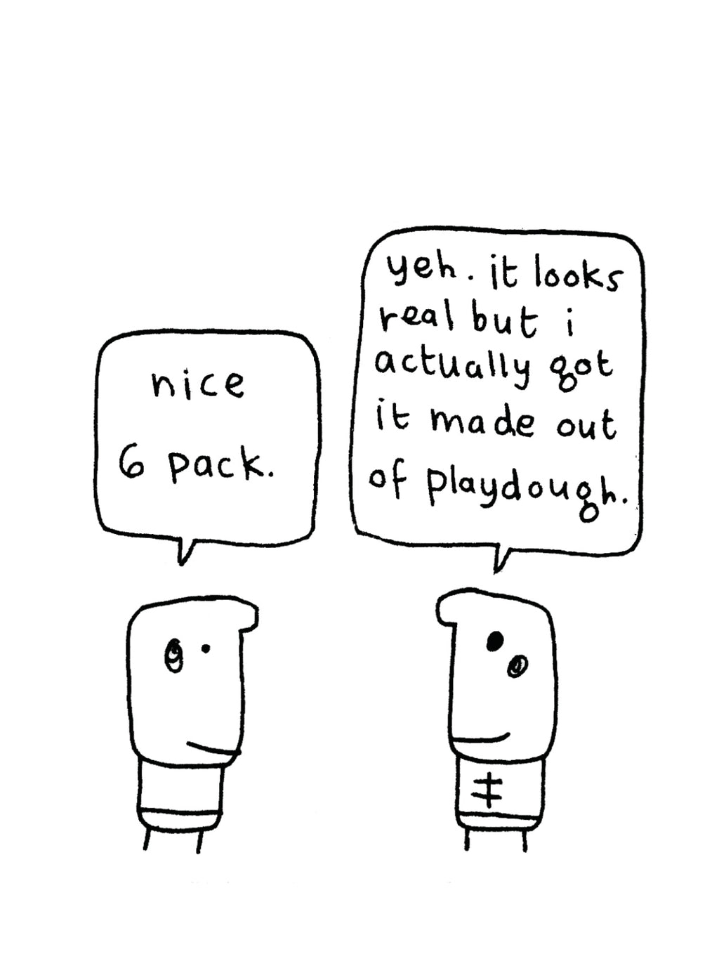 Funny Six Pack Playdough Card