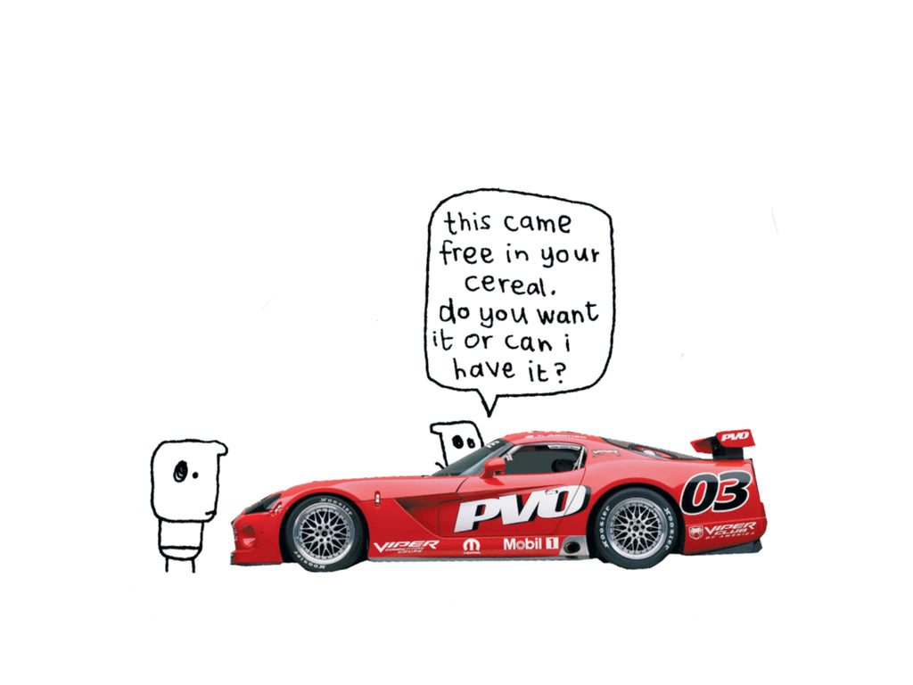 Red Car Cereal Prize Card | Funny Birthday Card for Friends