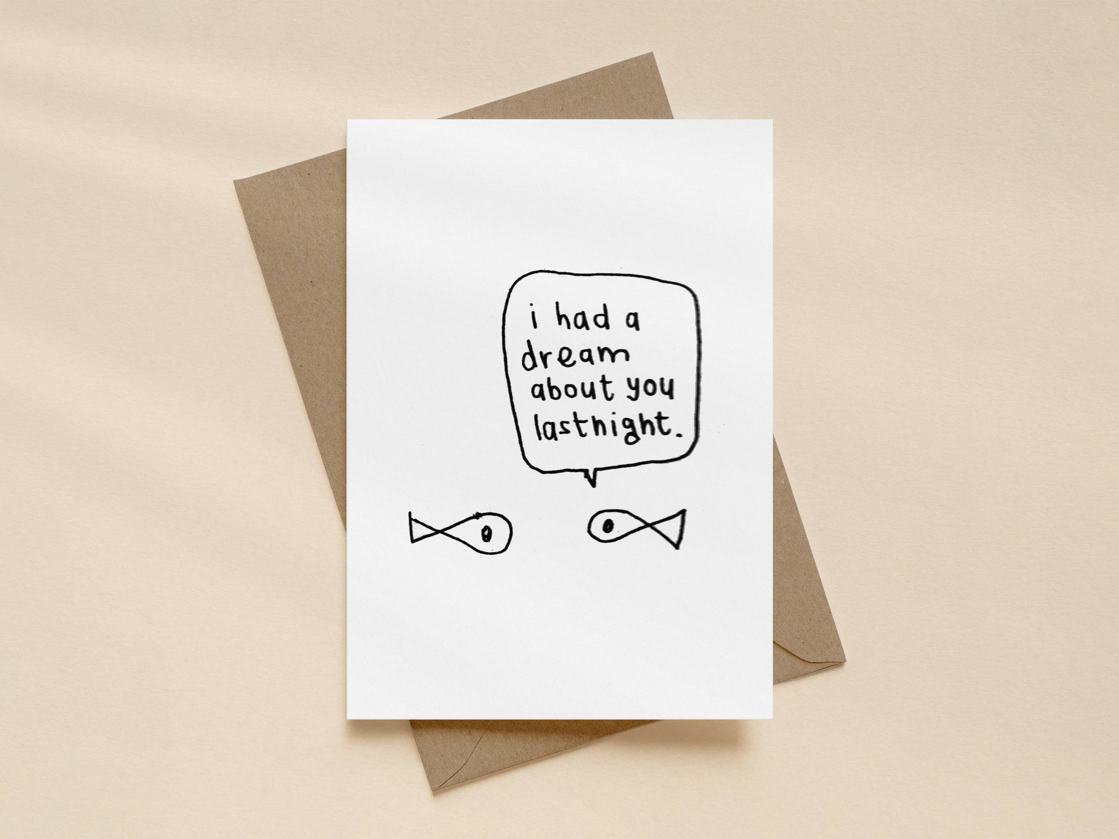 Dream About You Fish Card | Valentines Card for Partner