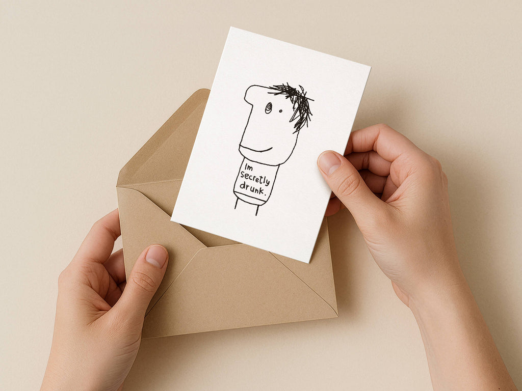Secretly Drunk Card | Funny Greeting Card for Friend