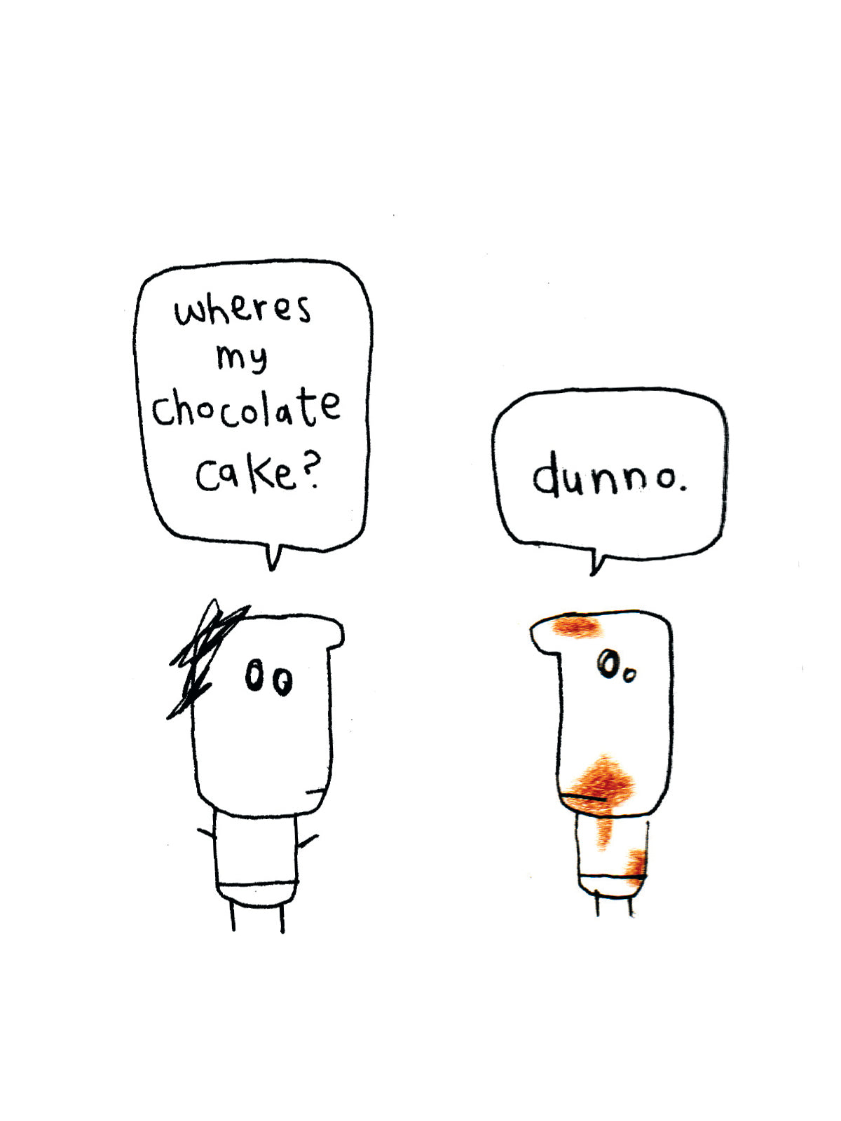 Stolen Chocolate Cake on Face Card