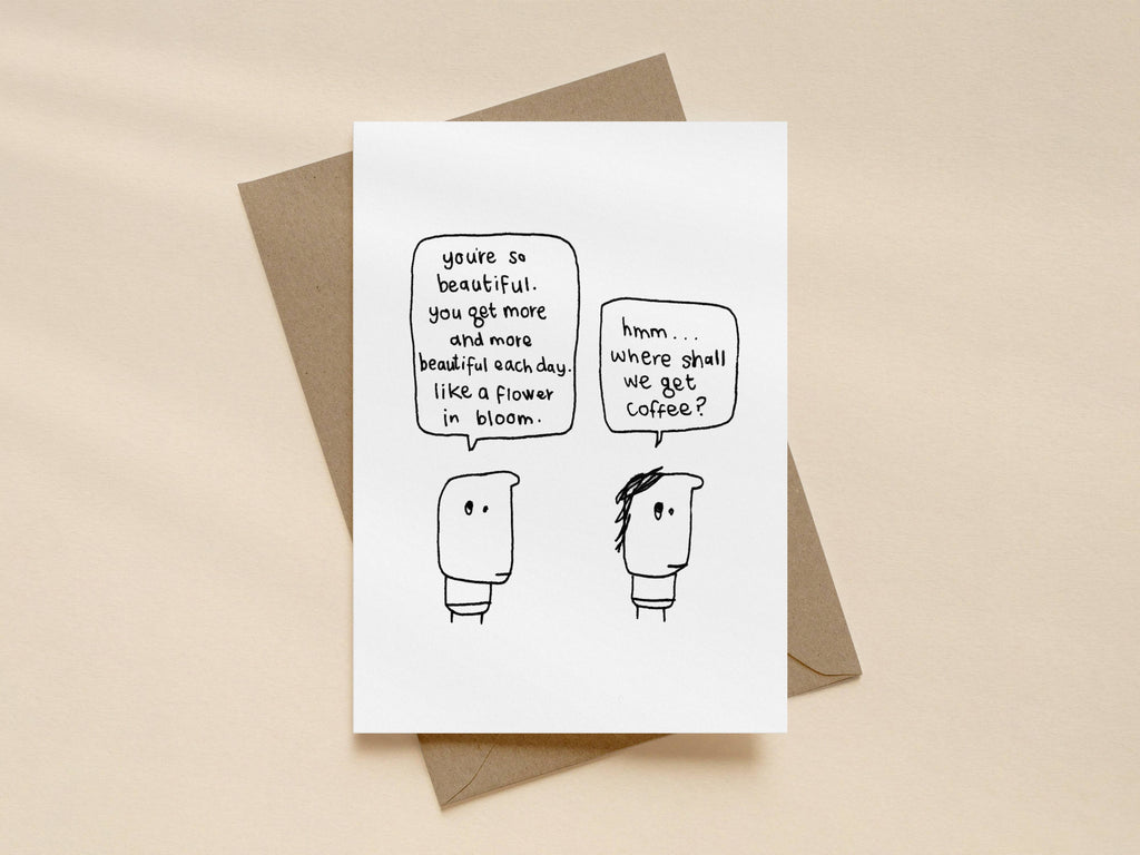 Get Coffee Wife Rejection Card | Funny Greeting Card for Partner