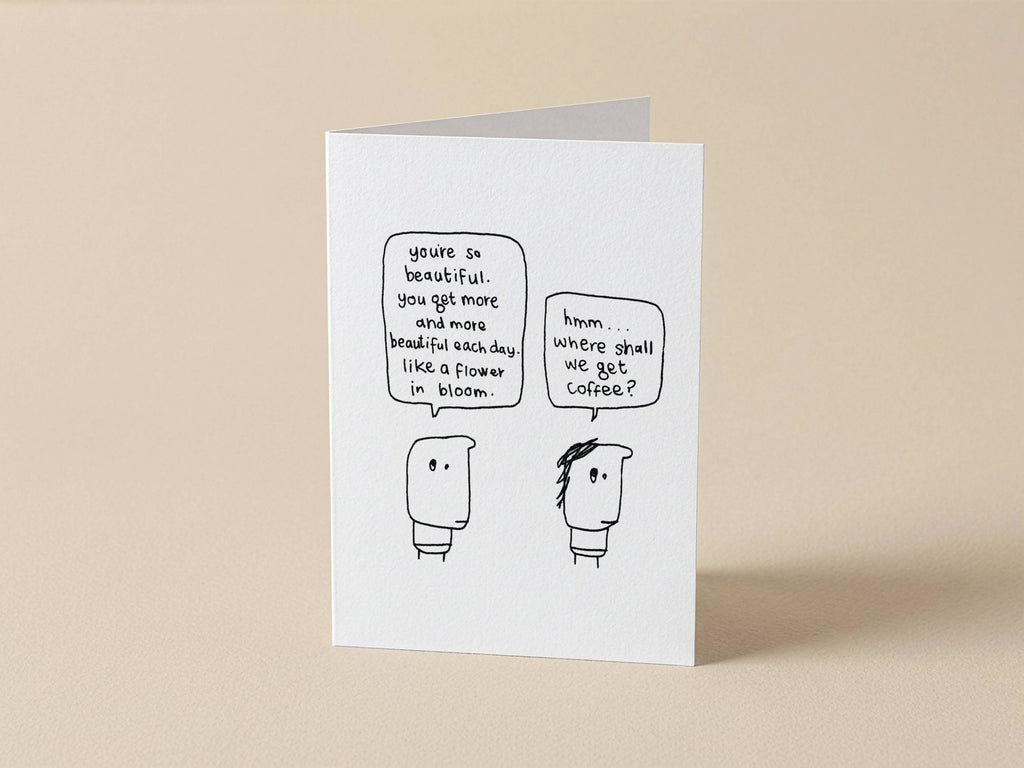 Get Coffee Wife Rejection Card | Funny Greeting Card for Partner