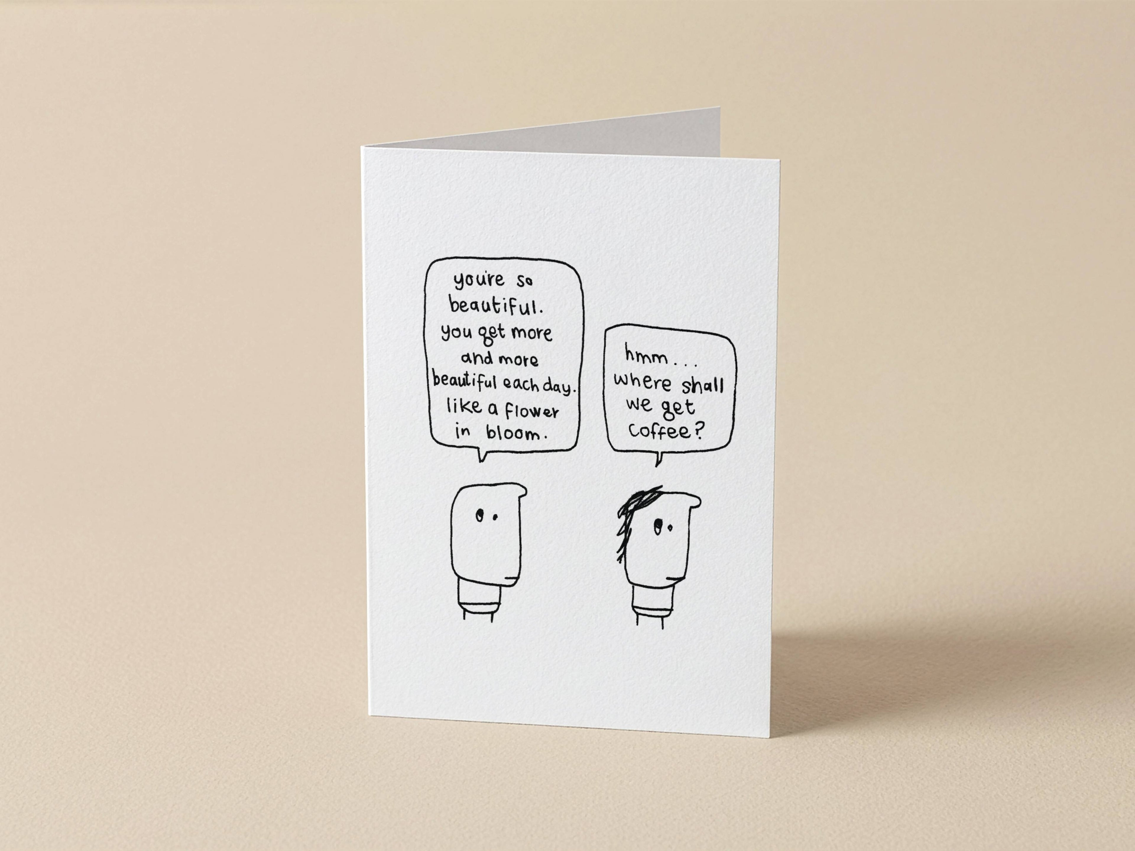 Get Coffee Wife Rejection Card | Funny Greeting Card for Partner
