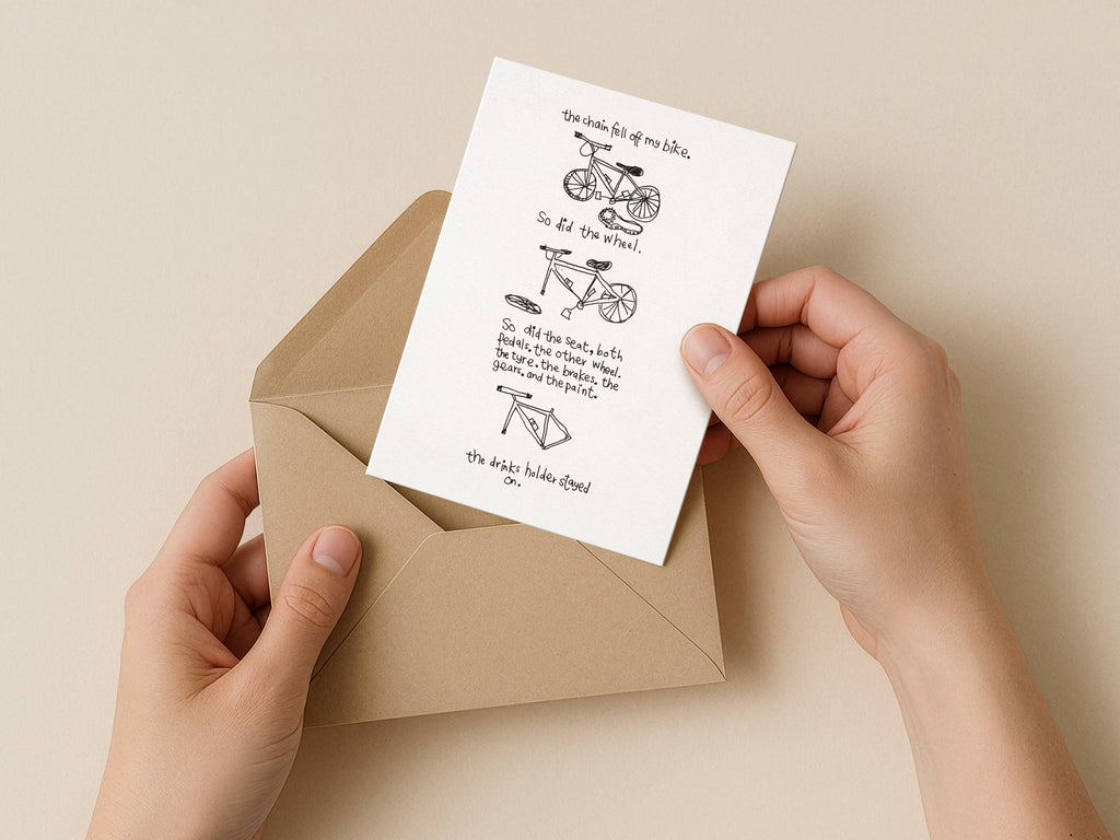 Bicycle Broke Card | Funny Greeting Card for Cyclist Friend