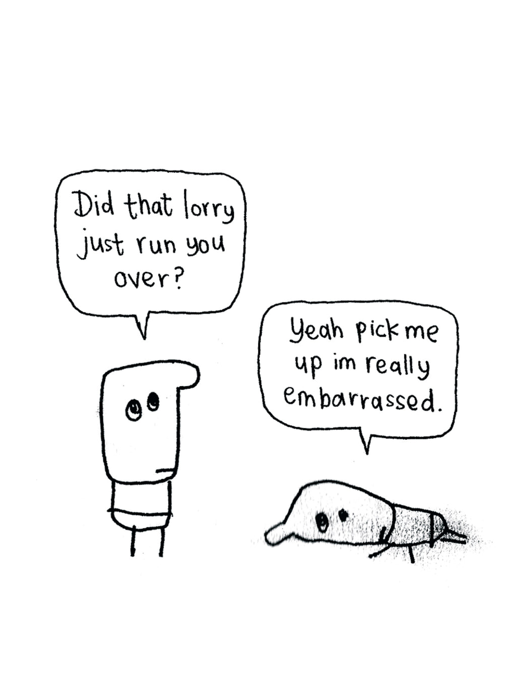 Really Embarrassed Got Run Over Card