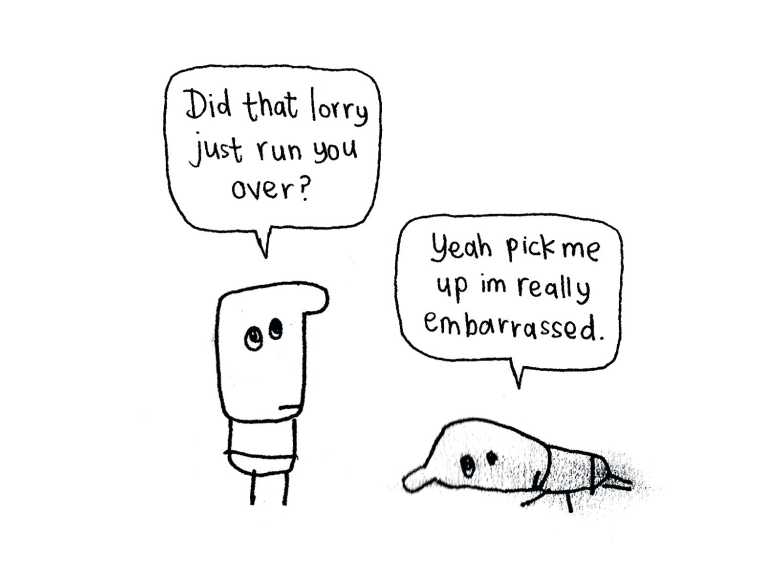 Really Embarrassed Got Run Over Card