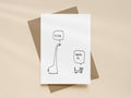 Dinosaur Greeting Cat Hello Card | Funny Greeting Card for Friend