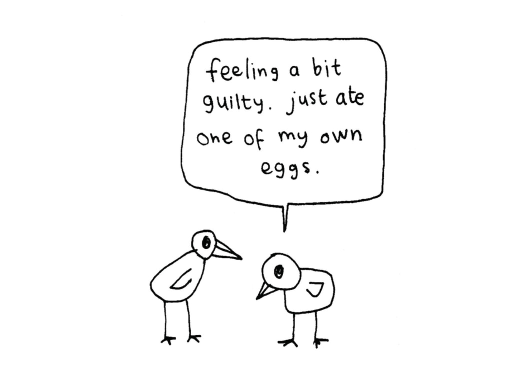 Ate My Own Egg Birds Card | Funny Greeting Card for Friend