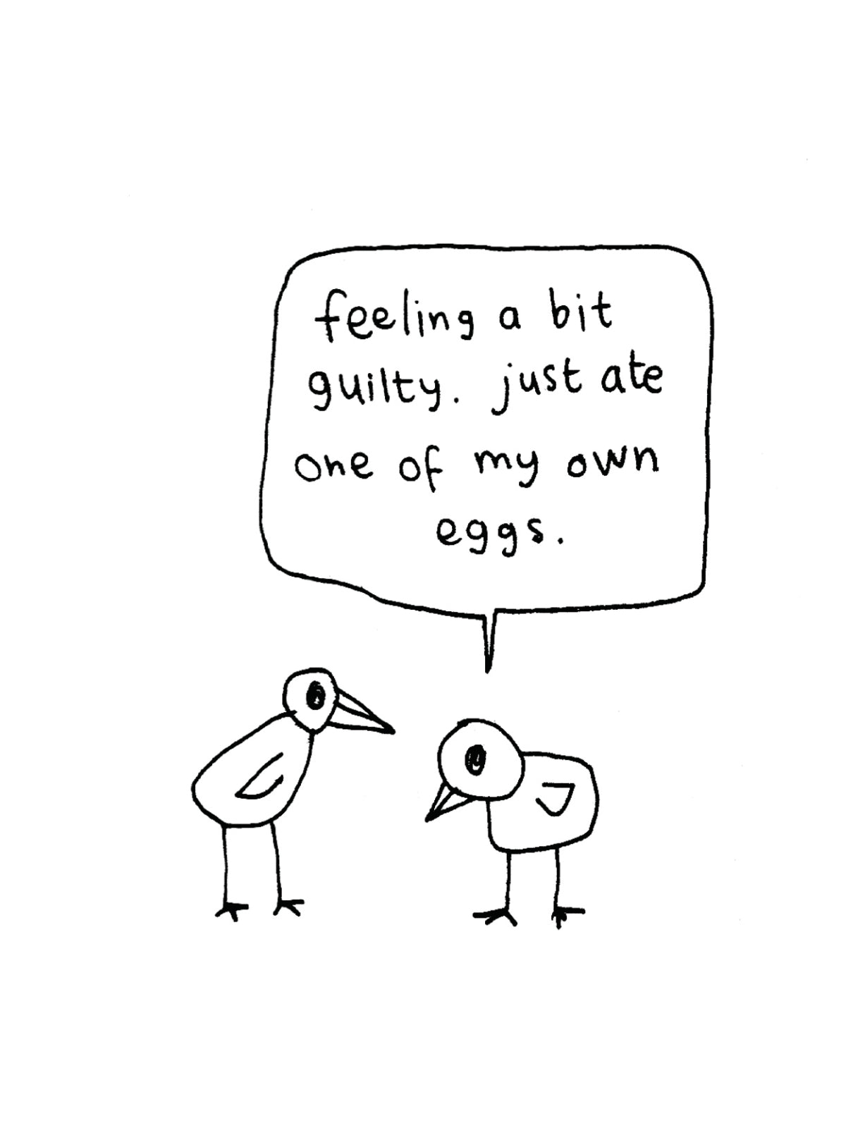 Ate My Own Egg Birds Card