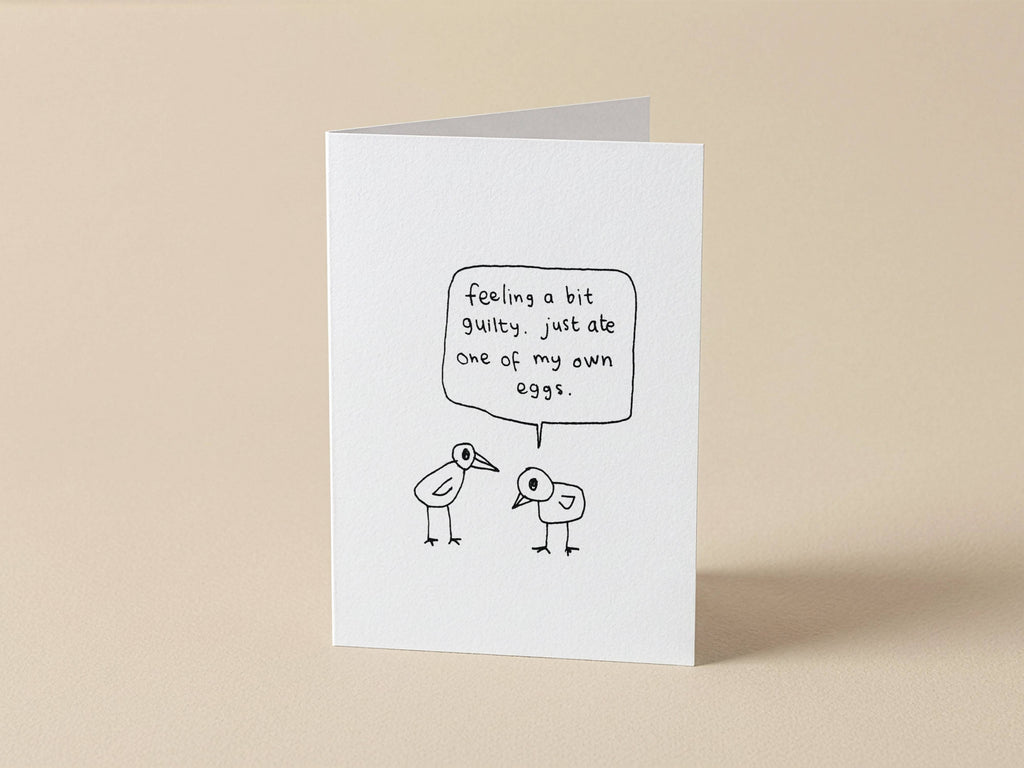 Ate My Own Egg Birds Card | Funny Greeting Card for Friend