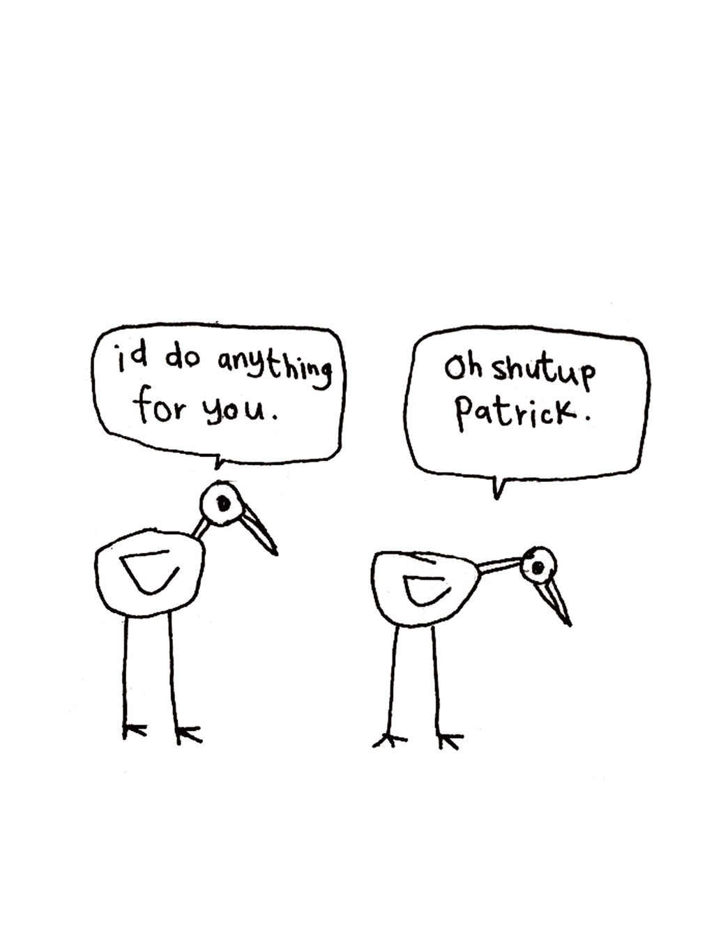 Shut-up Patrick Bird Card