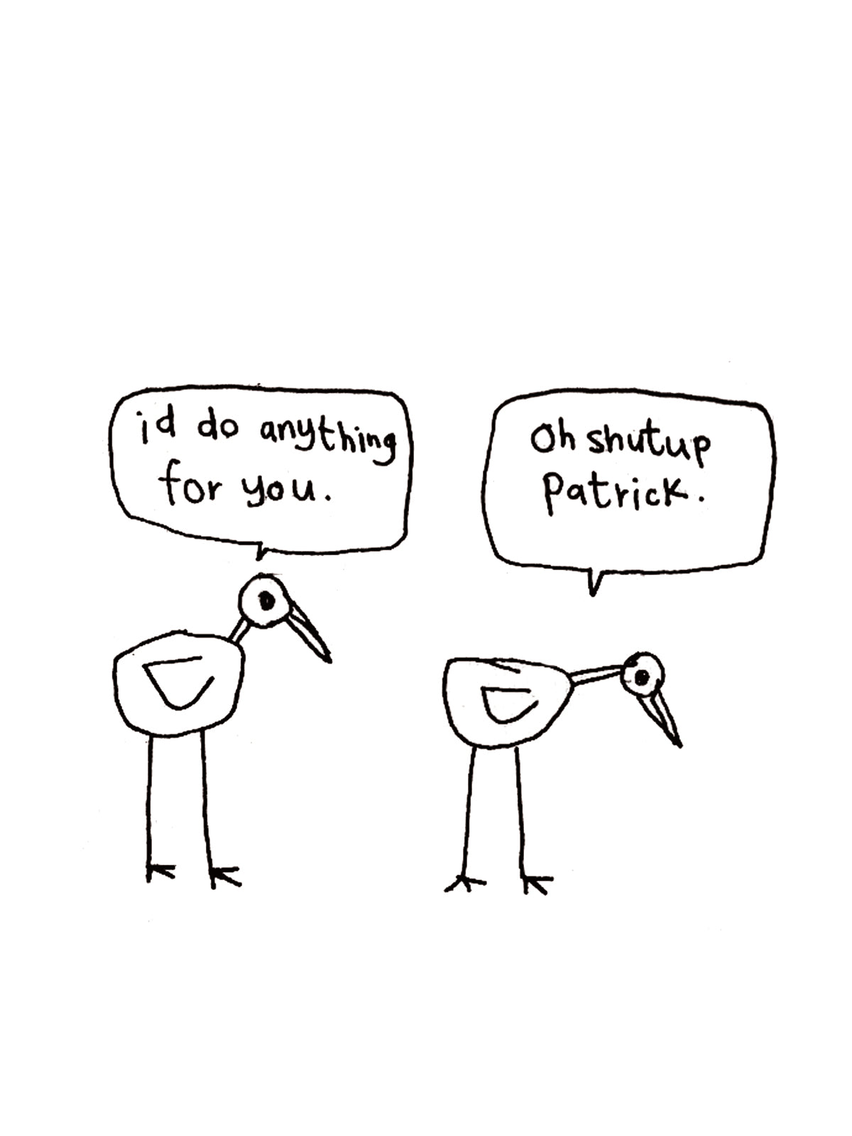 Shut-up Patrick Bird Card