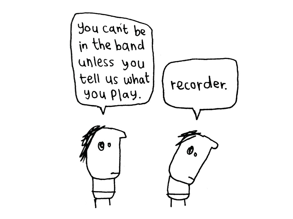 Recorder Be in the Band Music Card