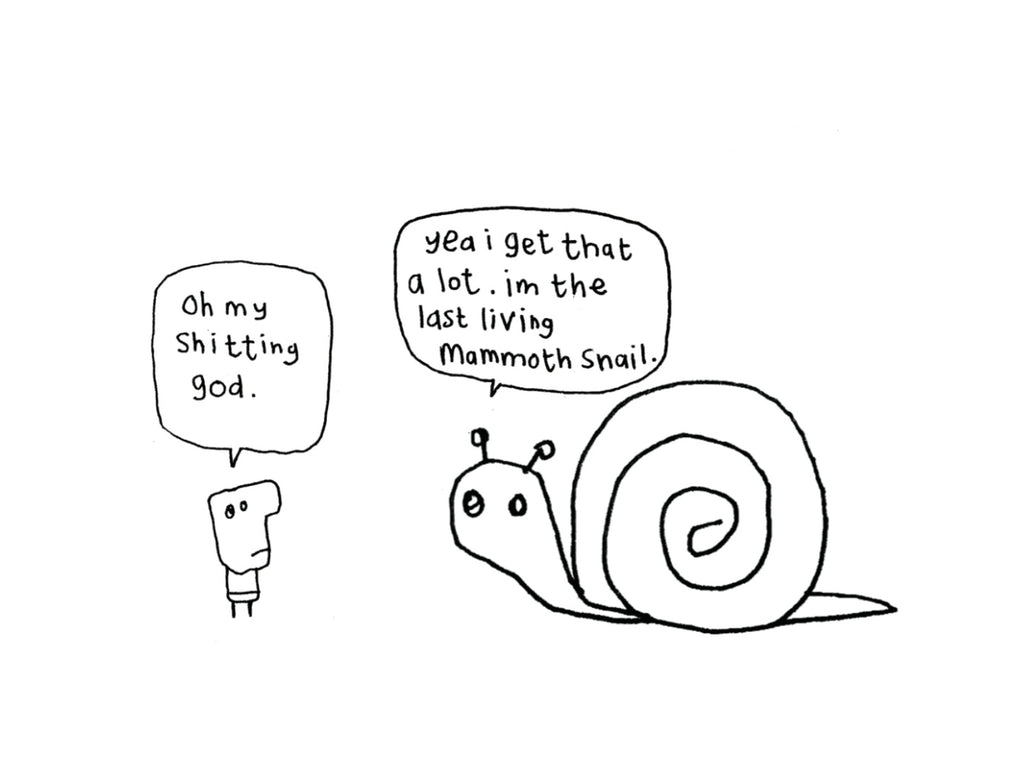 Mammoth Giant Snail Card | Funny Greeting Card for Friend