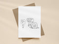 Mammoth Giant Snail Card | Funny Greeting Card for Friend