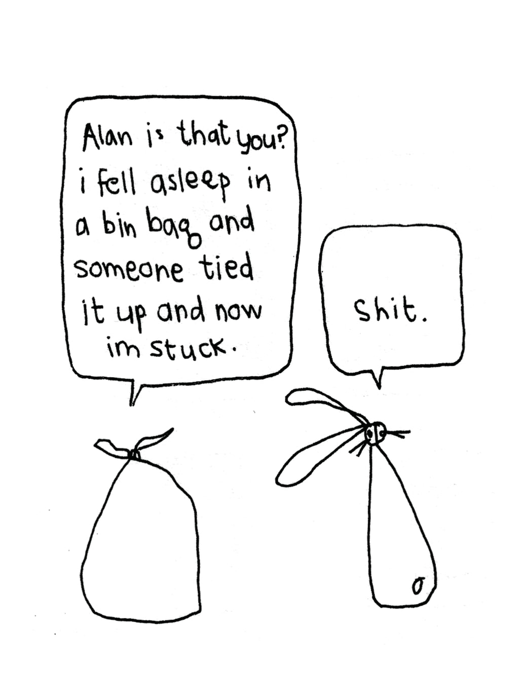 Alan Bin Rabbits Card for Friend