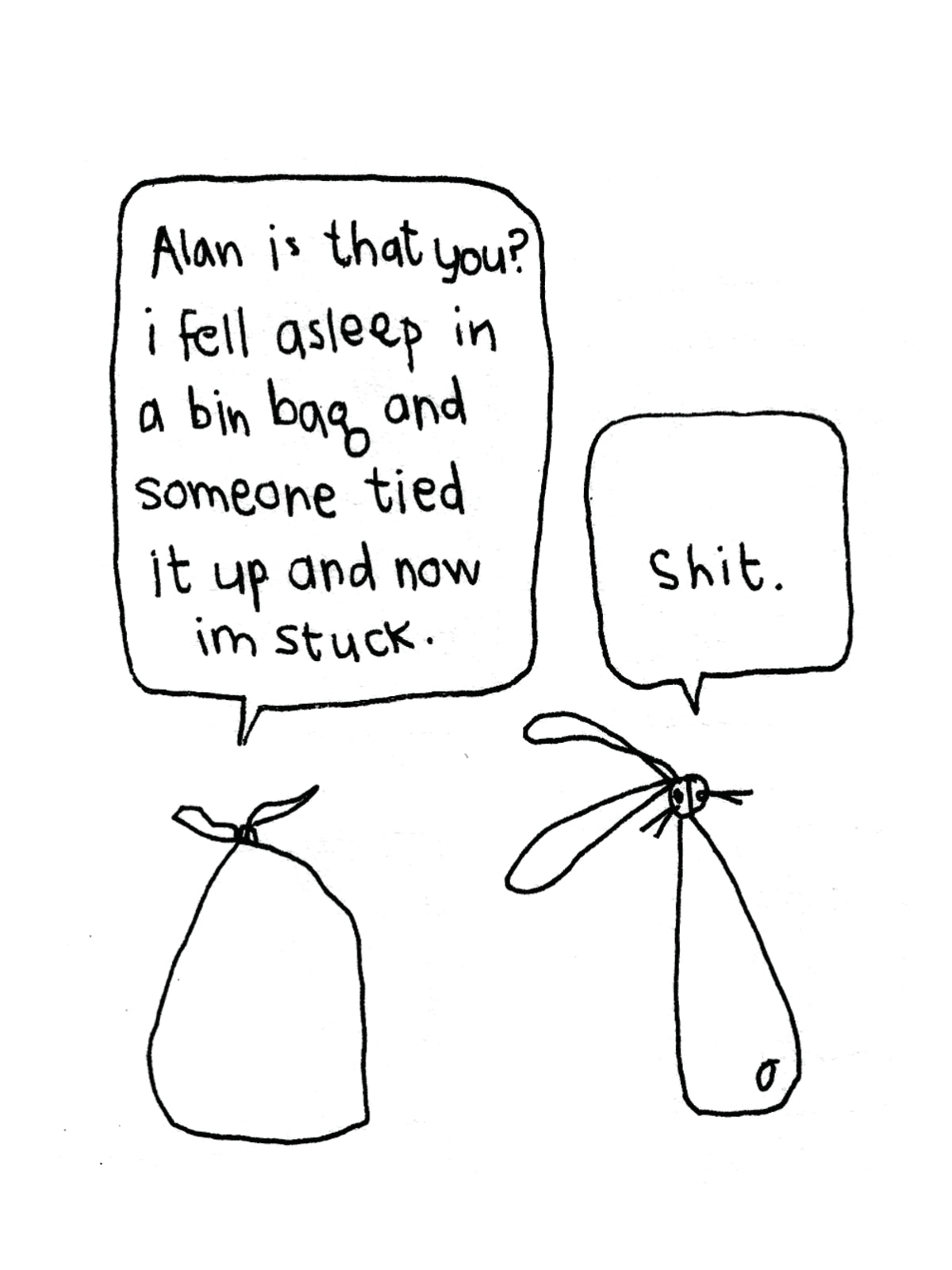 Alan Bin Rabbits Card for Friend