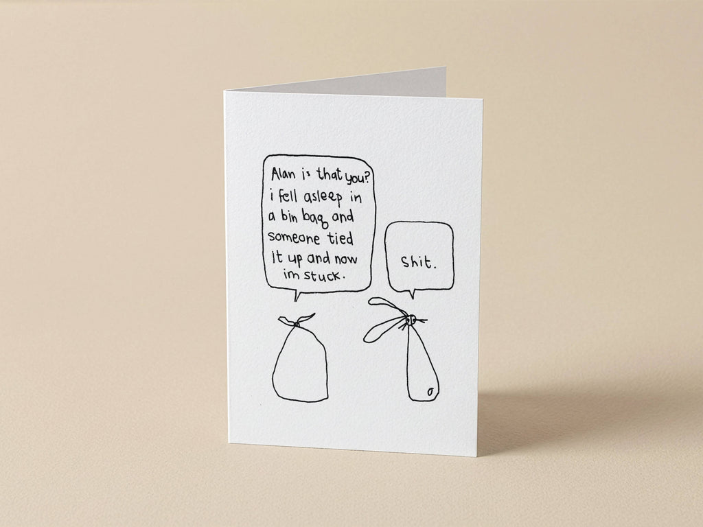Alan Bin Rabbits Card | Funny Greeting Card for Friend