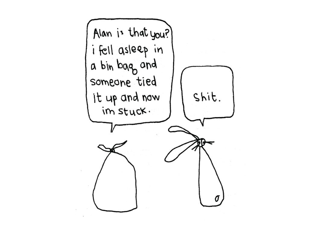 Alan Bin Rabbits Card | Funny Greeting Card for Friend