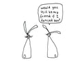 Still Be My Friend If I Fancied You Rabbits Card