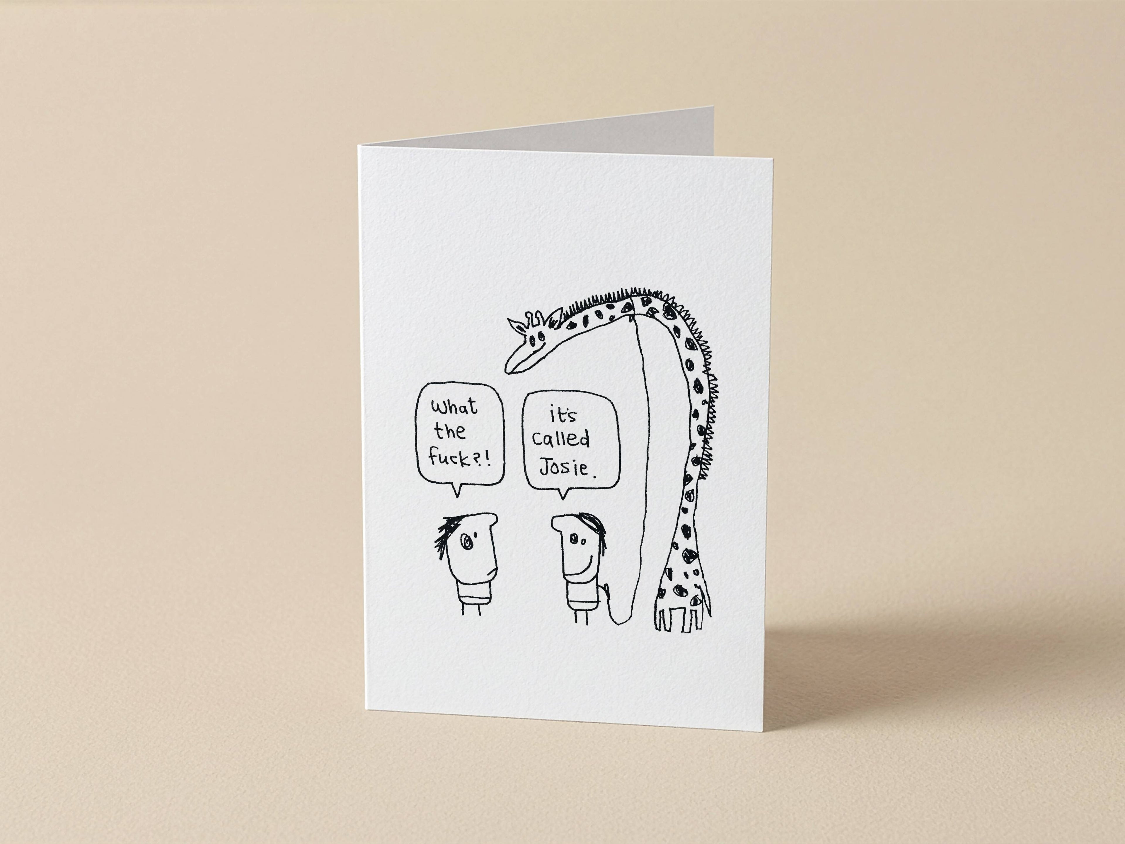 Josie Giraffe Card | Funny Greeting Card for Friend