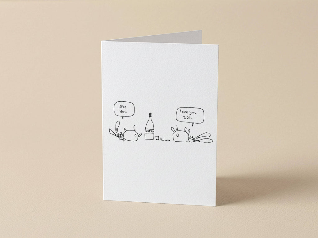 Vodka Rabbits Card | Funny Greeting Card for Friend
