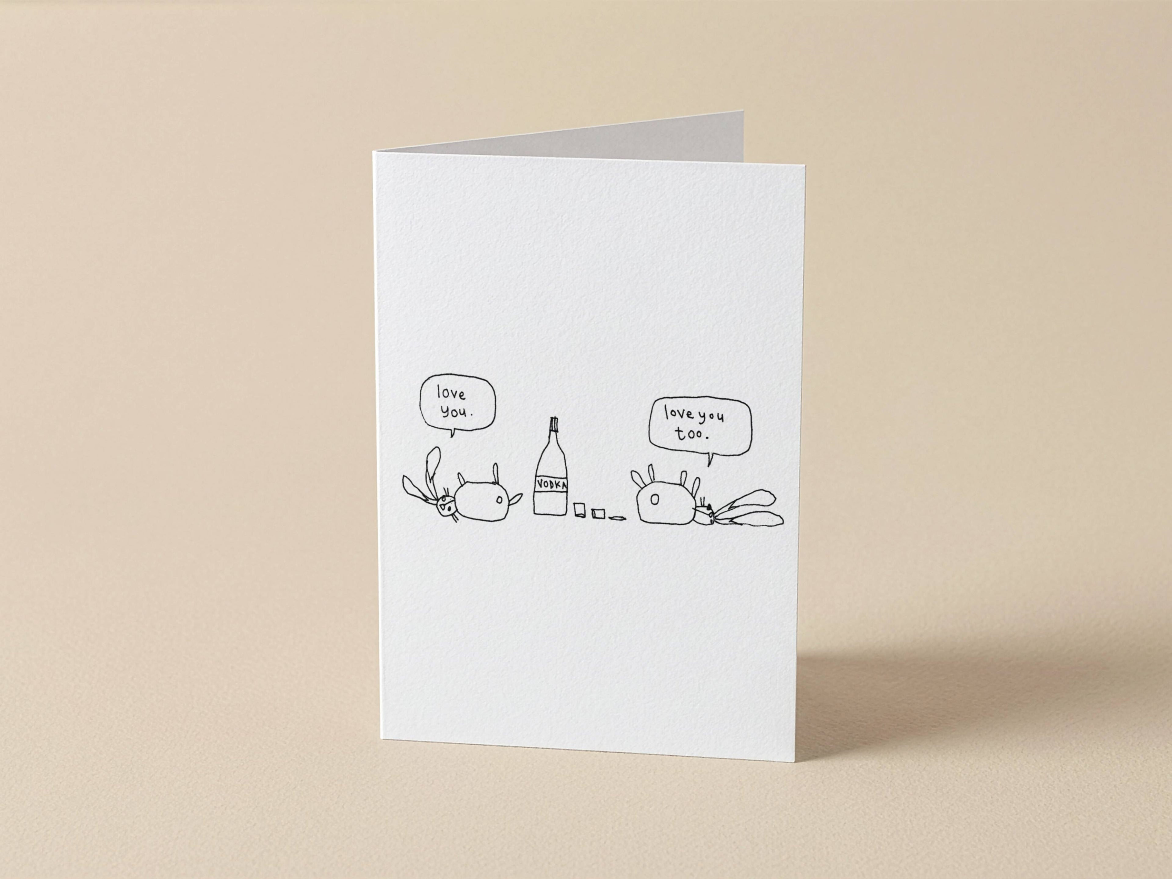 Vodka Rabbits Card | Funny Greeting Card for Friend