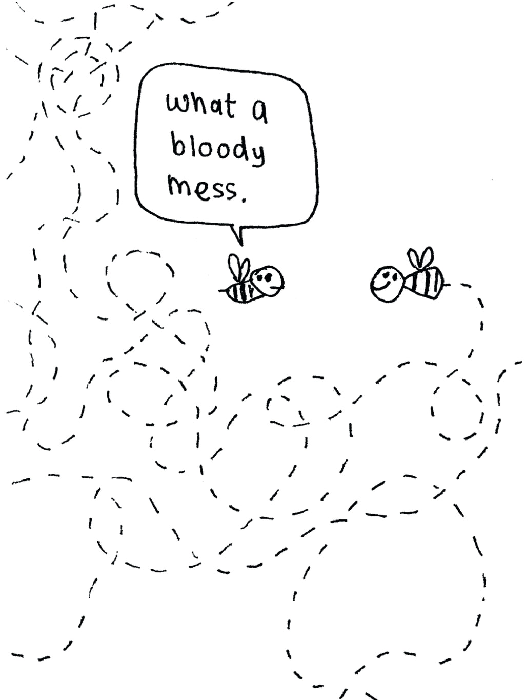 Messy Bee Trail Card