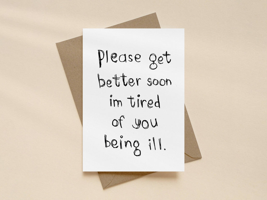Funny Irreverent Card | Get Well Soon Card for Friend