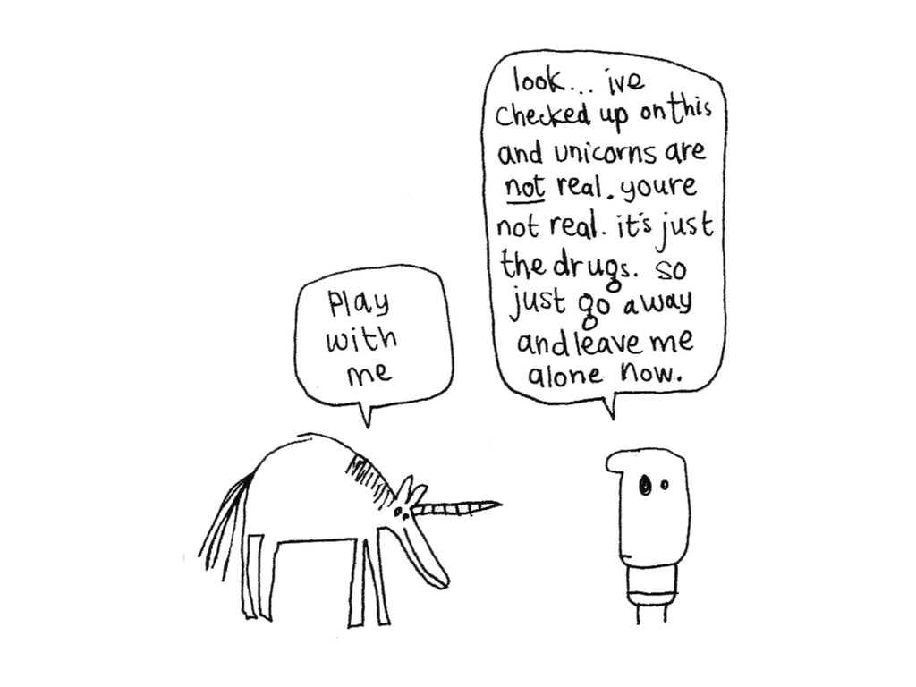 Unicorn Drugs Play With Me Card | Funny Greeting Card for Friend