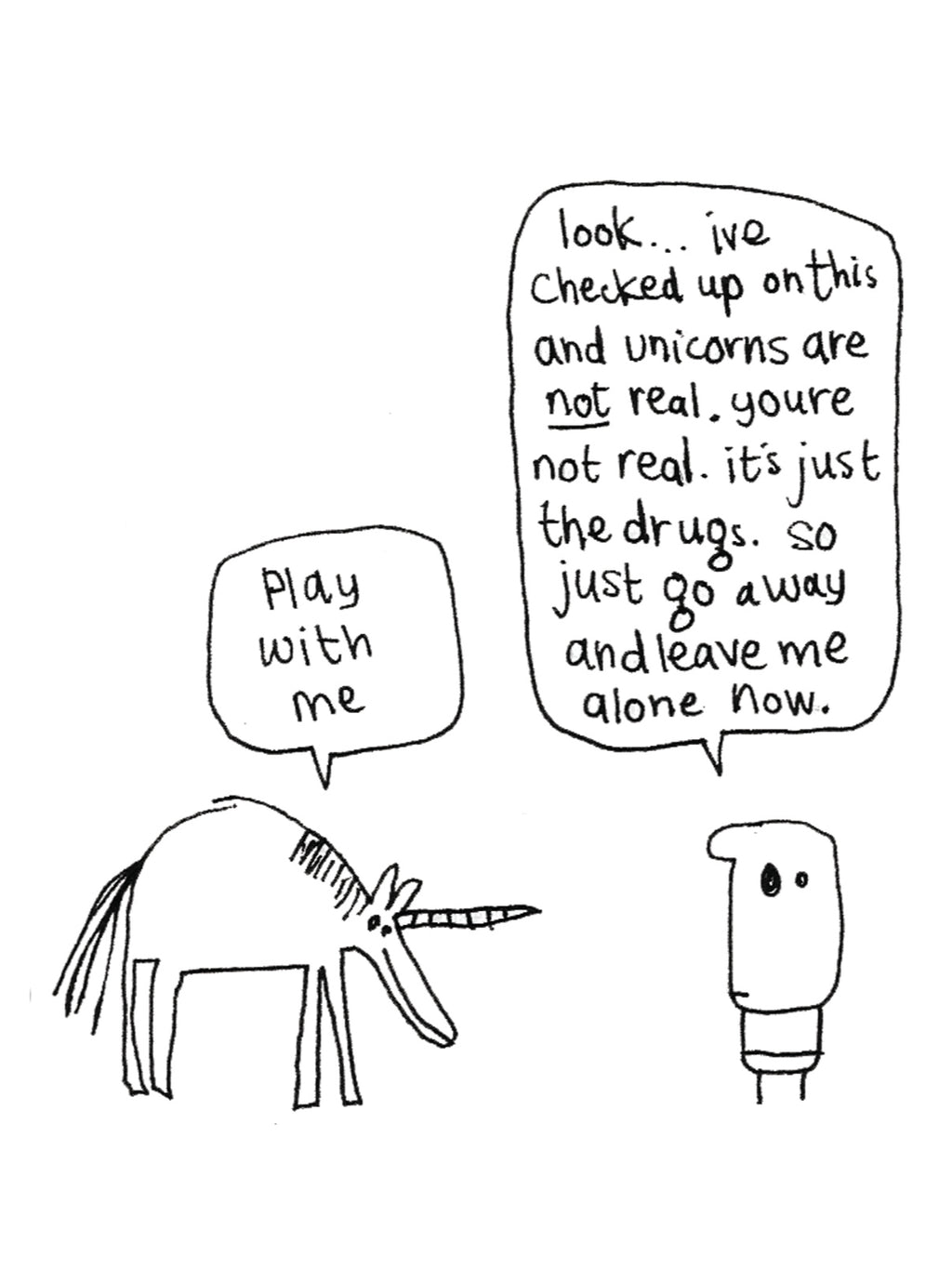 Unicorn Drugs Play With Me Card