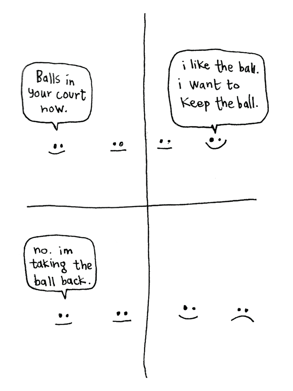 Ball in your Court Funny Cartoon Card