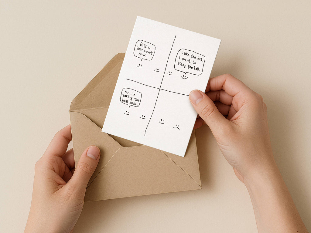 Ball in Your Court Card | Funny Greeting Card for Partner or Friend