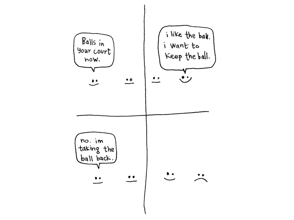 Ball in Your Court Card | Funny Greeting Card for Partner or Friend