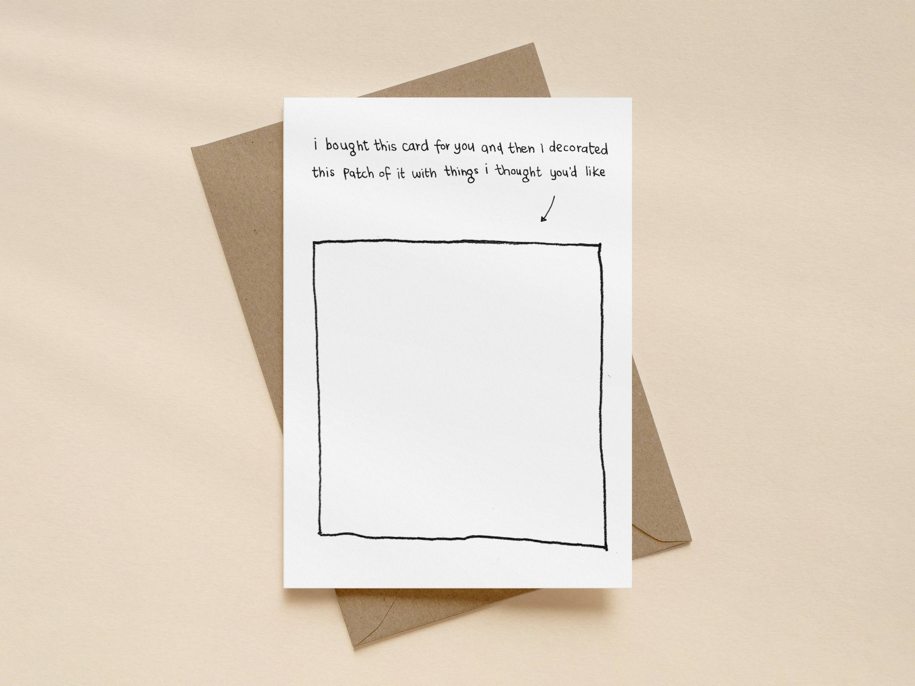 Decorated Patch Creative Card | Funny Greeting Card for Friend