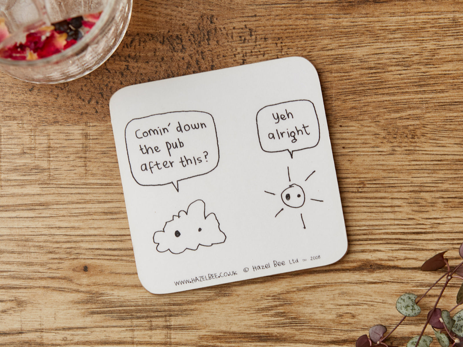 Sun Pub Cloud Coaster | Funny Coaster Gift for Friend