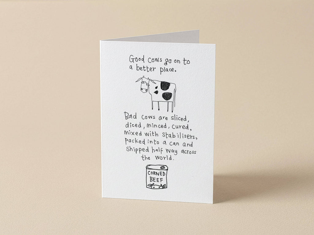 Good Cows Vegan Card | Funny Greeting Card for Friend